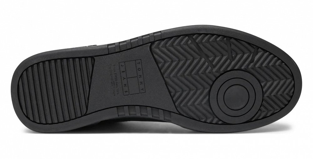 Tommy Hilfiger Ανδρικό Δερμάτινο Sneaker EM0EM01443 BDS Μαύρο