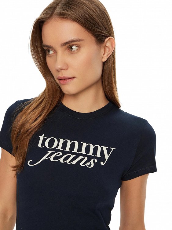Tommy Hilfiger Γυναικείο T-Shirt DW0DW19447 C1G Μπλε