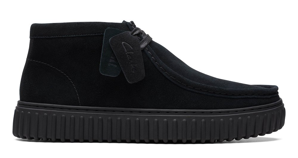 Clarks Ανδρικό Casual Μποτάκι Torhill Hi 26173664 Black Suede