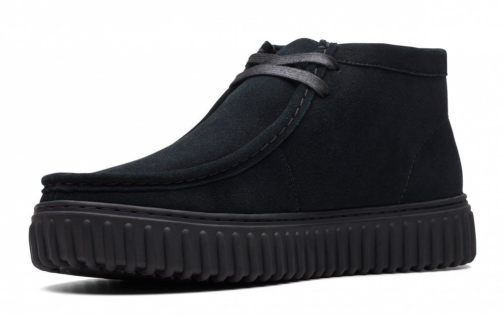 Clarks Ανδρικό Casual Μποτάκι Torhill Hi 26173664 Black Suede