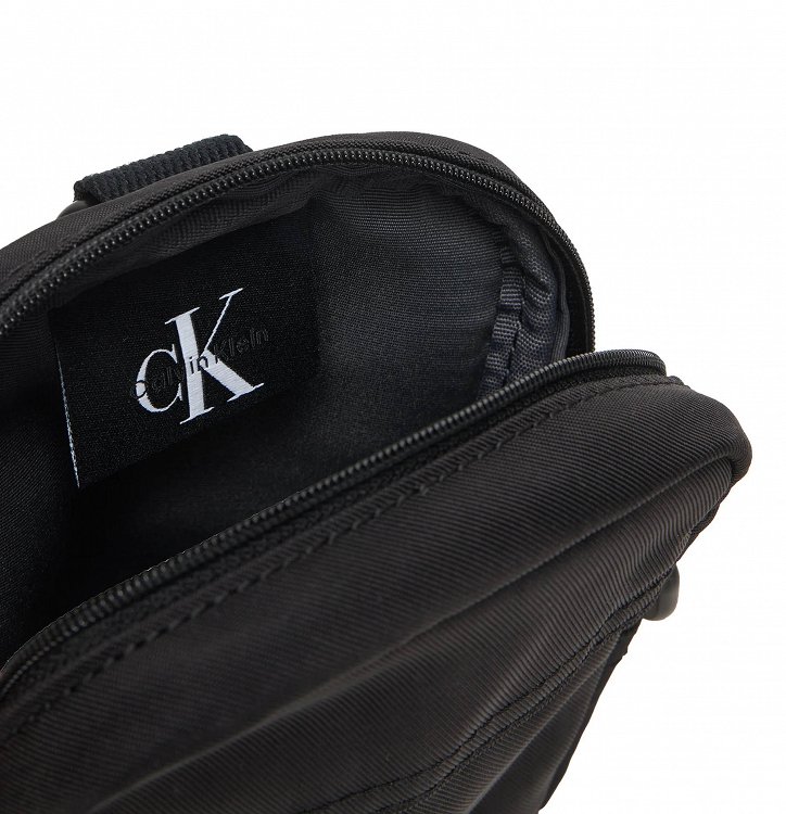 Calvin Klein Ανδρικό Τσαντάκι Bold Logo Nylon Slim Reporter LV04D3231G UB1 Μαύρο