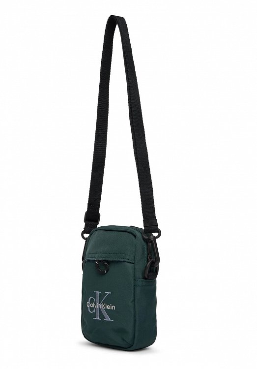 Calvin Klein Ανδρικό Τσαντάκι Bold Logo Nylon Slim Reporter LV04D3231G 60S Πράσινο