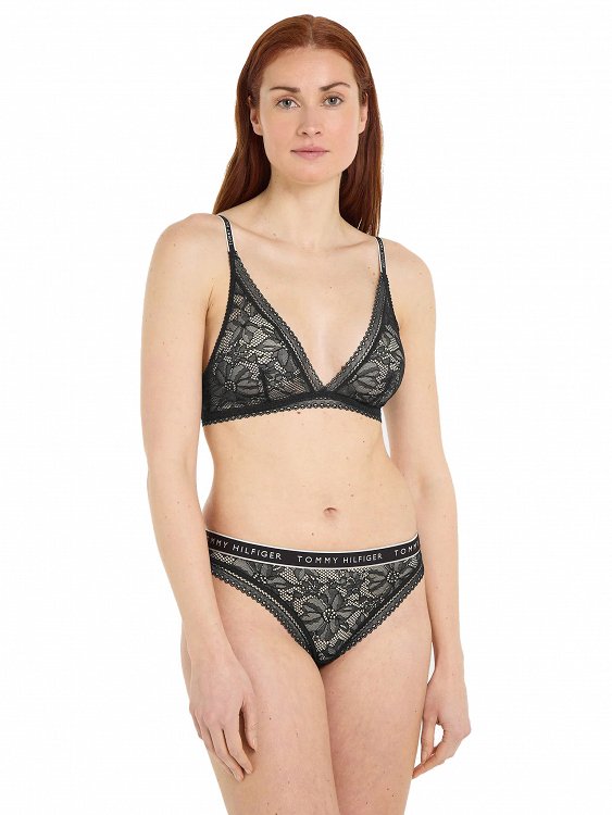 Tommy Hilfiger Triangle Bra UW0UW04752 BDS Μαύρο