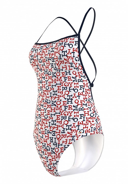 Tommy Hilfiger Γυναικείο Ολόσωμο Μαγιό UW0UW05264 0K4 Μπλε/Κόκκινο