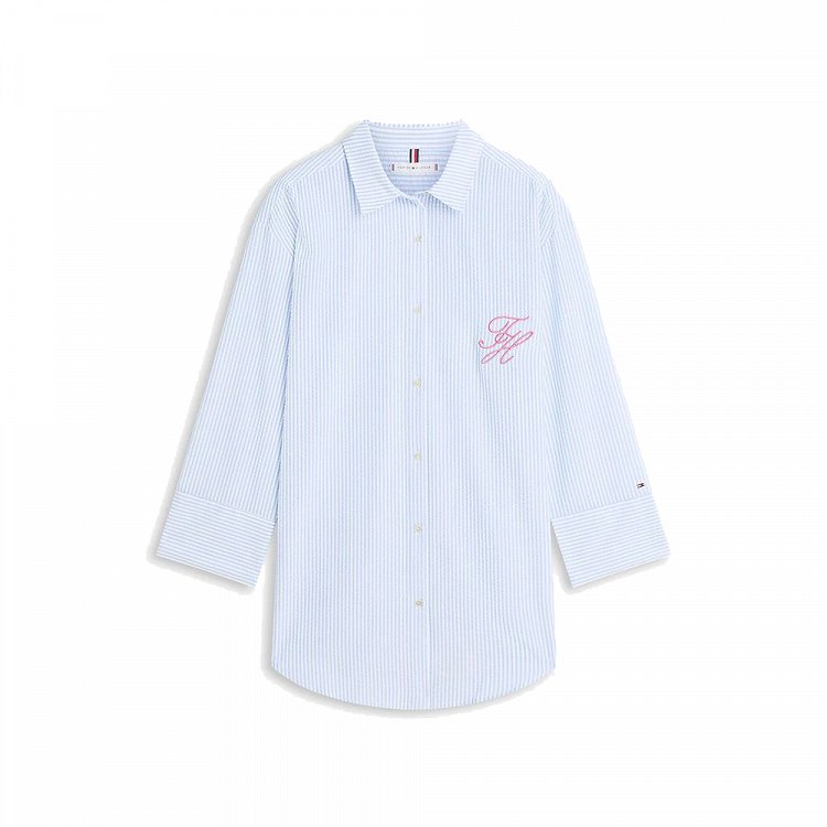Tommy Hilfiger Γυναικείο Πουκάμισο UW0UW06474 Μπλε