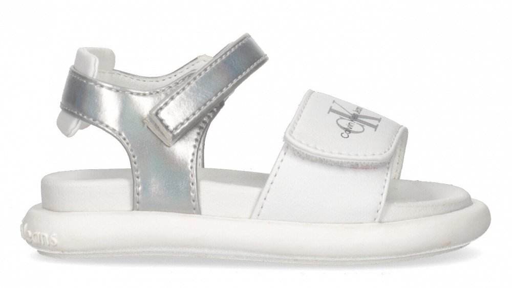 Calvin Klein Kids Velcro Sandal V1A2-80817-1013 X025 White/Silver
