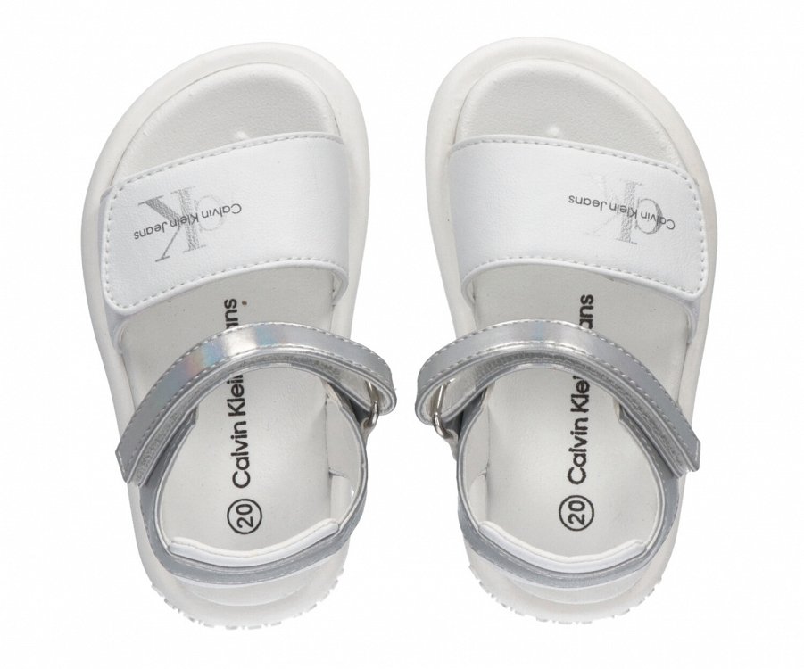 Calvin Klein Kids Velcro Sandal V1A2-80817-1013 X025 White/Silver