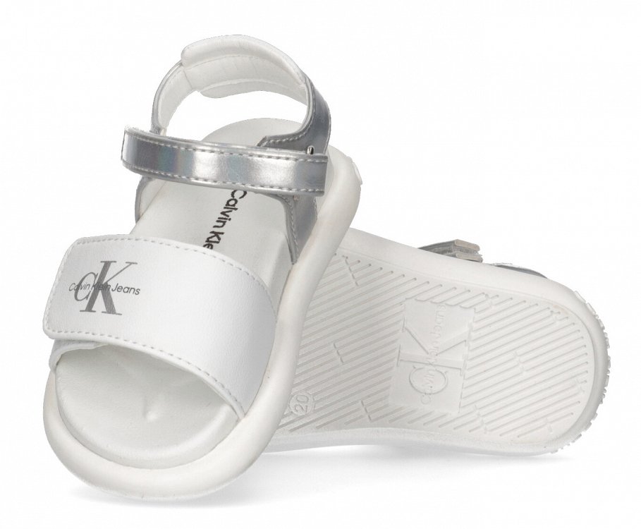 Calvin Klein Kids Velcro Sandal V1A2-80817-1013 X025 White/Silver