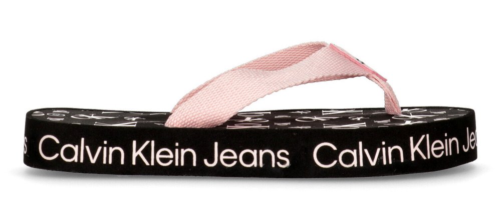 Calvin Klein Kids Logo Print Flip Flop V3A8-80520-0058 302 Pink