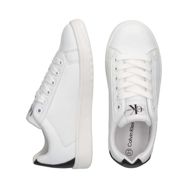 Calvin Klein Παιδικό Sneaker V3X9-82082-1355s X002 Λευκό/Μαύρο