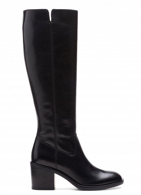 Clarks Δερμάτινη Μπότα Valvestino Hi 26171831 Black Leather