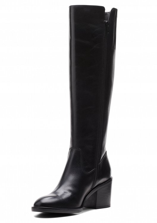 Clarks Δερμάτινη Μπότα Valvestino Hi 26171831 Black Leather