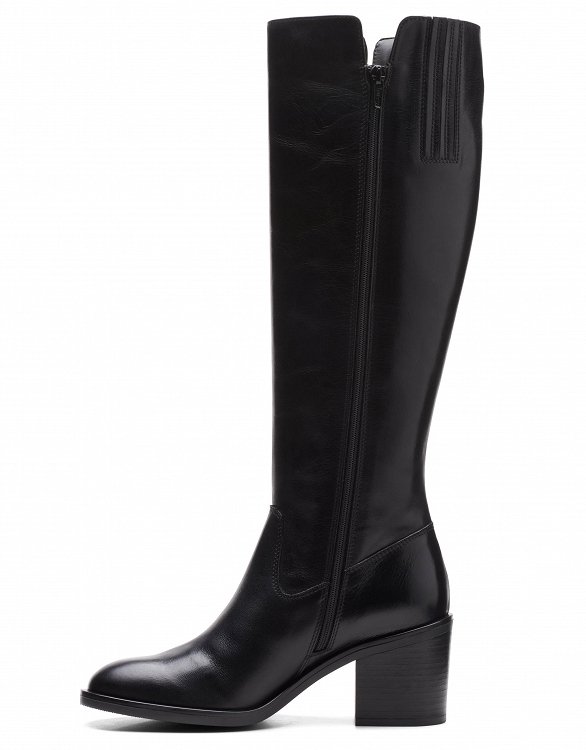 Clarks Δερμάτινη Μπότα Valvestino Hi 26171831 Black Leather