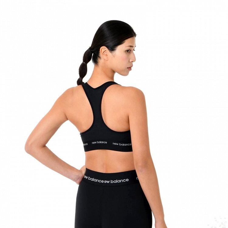 New Balance Sleek Pace Medium Support Bra WB41048 Μαύρο