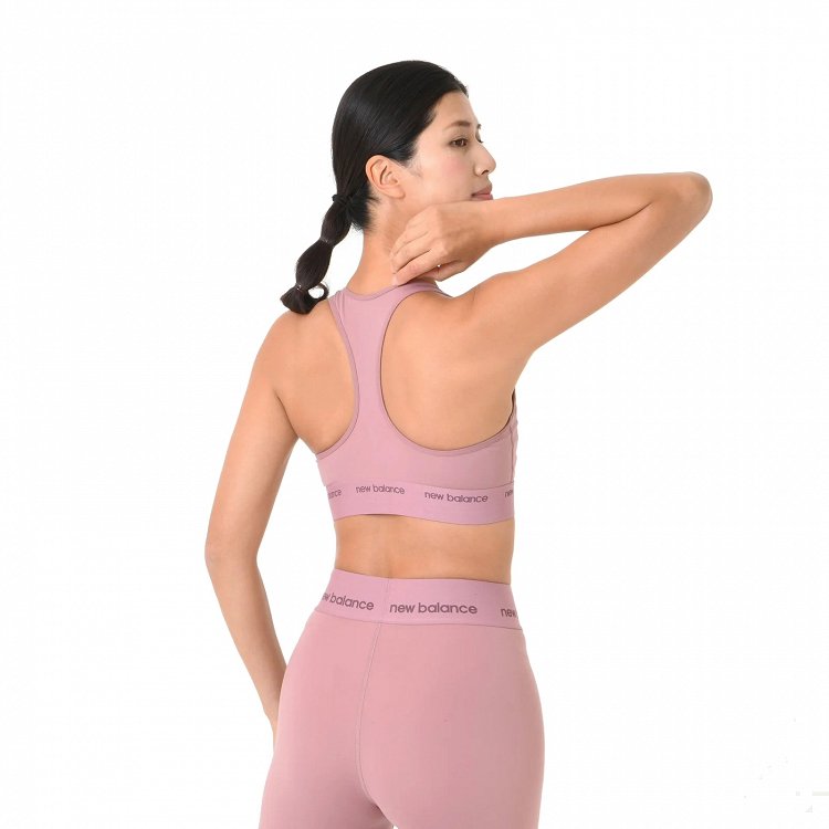 New Balance Sleek Pace Medium Support Bra WB41048 Ροζ