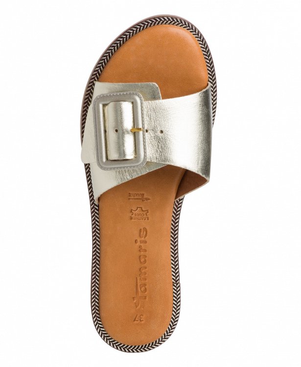 Tamaris Δερμάτινο Flat 1-27105-42 933 Light Gold
