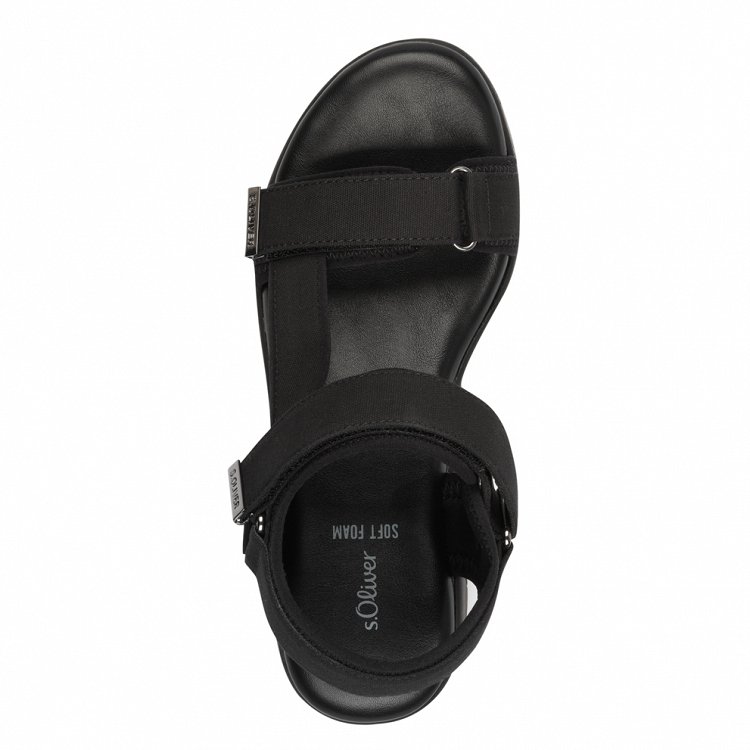 S.Oliver Flat Sport Πέδιλο 5-28706-44 001 Μαύρο