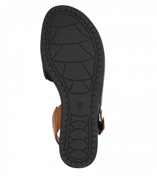 Jana 100% Comfort Γυναικείο Flat Πέδιλο 8-28160-42 001 Μαύρο