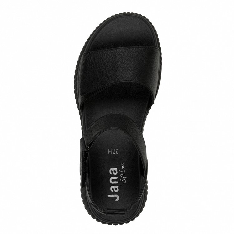 Jana 100% Comfort Γυναικείο Flat Πέδιλο 8-28765-44 001 Μαύρο