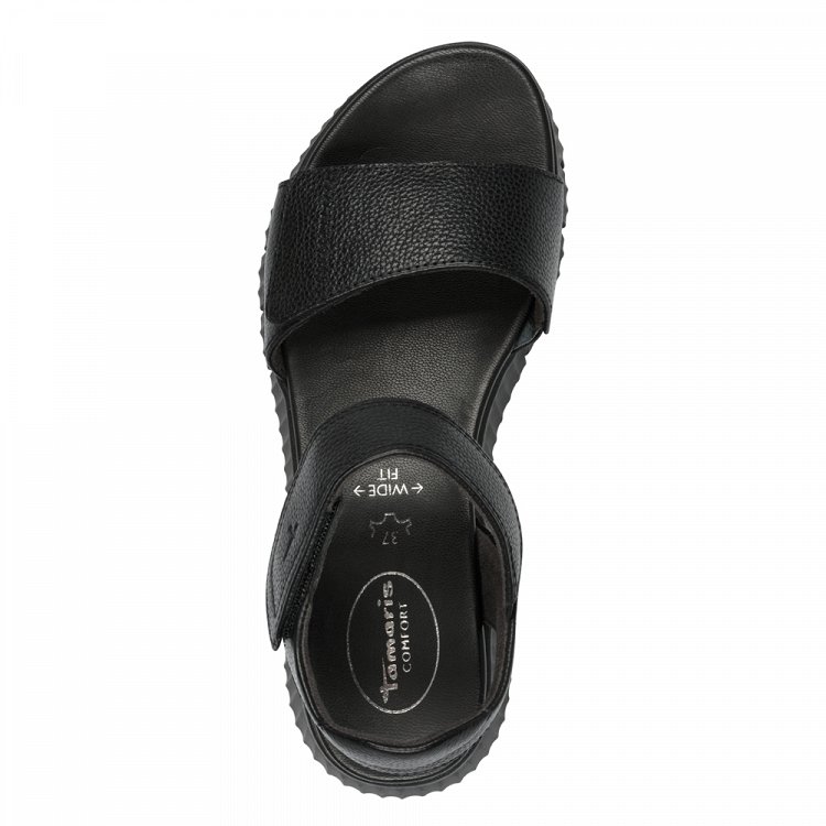 Tamaris Comfort Δερμάτινο Πέδιλο 8-88720-44 001 Μαύρο