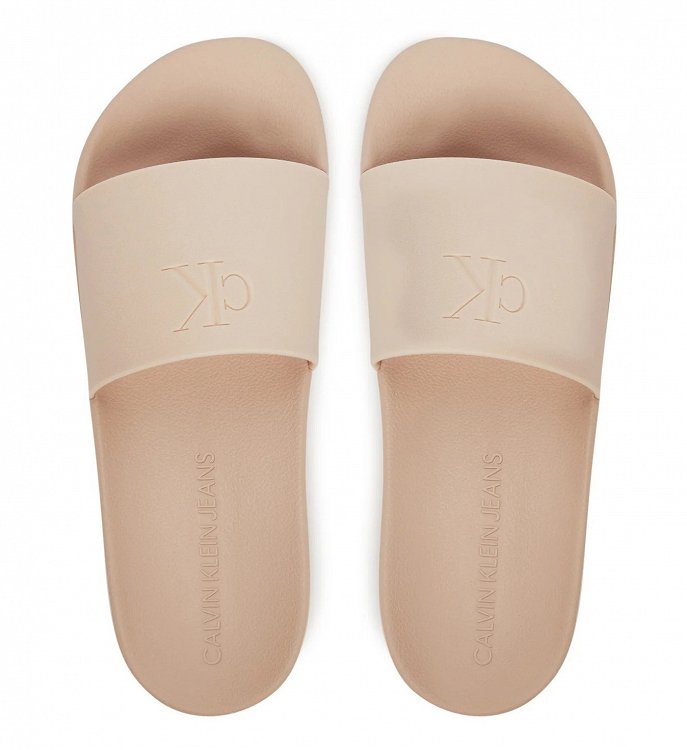 Calvin Klein Γυναικεία Παντόφλα Slide Monogram YW0YW01715 VIC Ροζ 