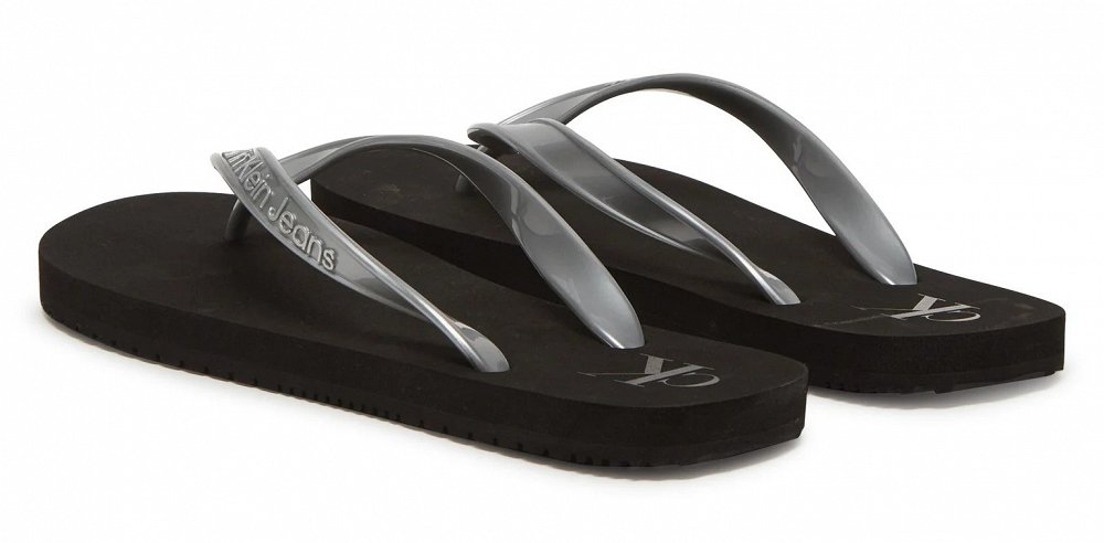 Calvin Klein Σαγιονάρα Beach Sandal Monologo Tpu YW0YW01719 00T Ασημί