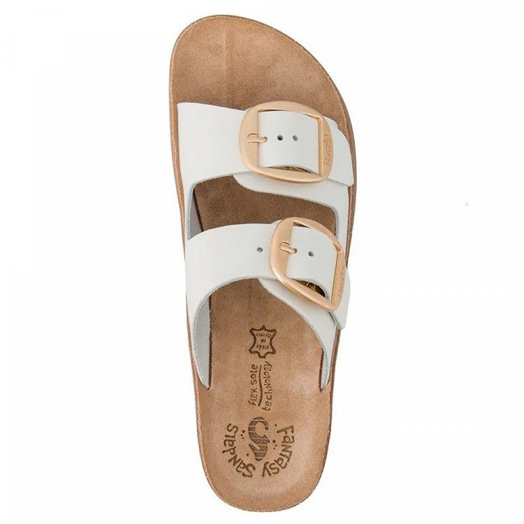 Fantasy Sandals Γυναικεία Πέδιλα Zefi S1100 White Perle