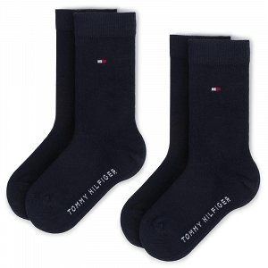 Tommy Hilfiger Σετ 2 ζευγάρια ψηλές κάλτσες 391334 563 Midnight Blue