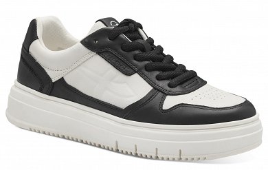 Tamaris Γυναικείο Δερμάτινο Sneaker 1-23746-43 009 Black/White