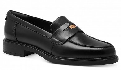 Tamaris Γυναικείο Δερμάτινο Loafer 1-24325-43 001 Μαύρο