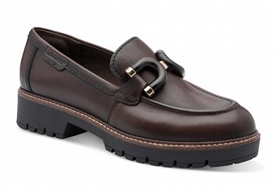 Tamaris Γυναικείο Δερμάτινο Loafer 1-24740-47 304 Mocca