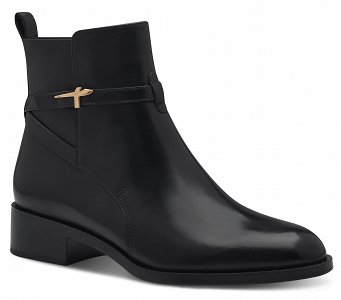 Tamaris Δερμάτινο Μποτάκι 1-25321-43 001 Black