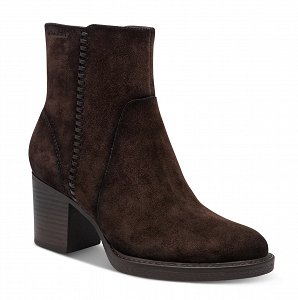 Tamaris Δερμάτινο Μποτάκι Με Τακούνι 1-25343-47 304 Mocca