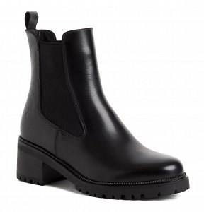 Tamaris Δερμάτινο Μποτάκι 1-25407-47 003 Black Leather