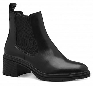 Tamaris Δερμάτινο Μποτάκι 1-25456-43 001 Black