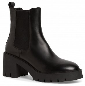 Tamaris Δερμάτινο Μποτάκι 1-25469-41 003 Black Leather