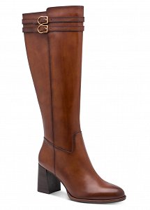 Tamaris Δερμάτινη Μπότα Με Τακούνι 1-25547-47 305 Cognac