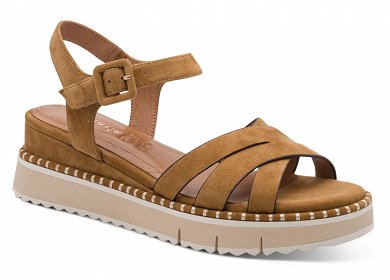 Tamaris Δερμάτινη Πλατφόρμα 1-28269-46 Cognac
