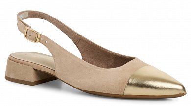 Tamaris Γυναικεία Δερμάτινα Mules 1-29400-44 402 Beige Comb