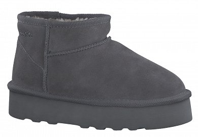 S.Oliver Γυναικείο Δερμάτινο Μποτάκι Flat 5-26352-41 216 Graphite