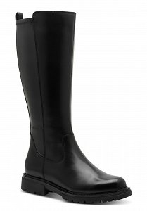 Jana 100% Comfort Δερμάτινη Μπότα 8-25702-45 001 Μαύρο