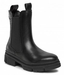 Tamaris Δερμάτινο Μποτάκι 1-25901-41 003 Black Leather
