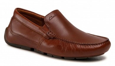 Clarks Markman Plain 261587037 Dark Tan Leather