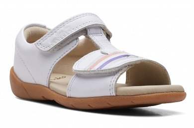 Clarks Kids Zora Beat T 26172427 White Leather
