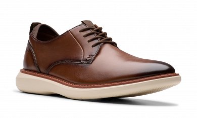 Clarks Ανδρικό Δερμάτινο Δετό Brantin Plain