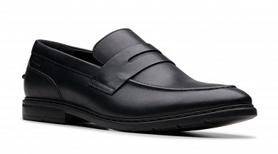 Clarks Ανδρικά Δερμάτινα Loafers Banbury Lo 26183661 Black Leather