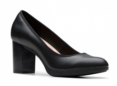 Clarks Γυναικεία Δερμάτινη Γόβα Bayla Carly 26184303 Black Leather