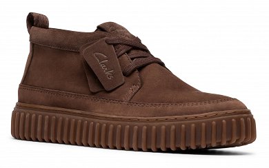 Clarks Ανδρικό Casual Μποτάκι Torhill LaceHi 26184694 Dark Brown Nubuck