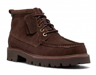 Clarks Ανδρικά Δερμάτινα Μποτάκια Cleyhill Hi 26320159 Brown Suede