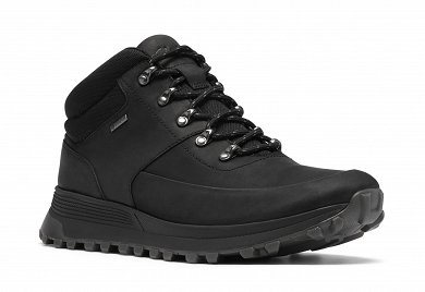Clarks Ανδρικό Δερμάτινο Αδιάβροχο Μποτάκι ATL Trek Mid GTX 26328024 Μαύρο